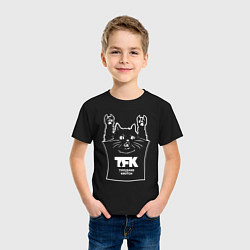 Футболка хлопковая детская Thousand Foot Krutch - cat rock, цвет: черный — фото 2