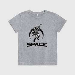 Футболка хлопковая детская Space mood, цвет: меланж