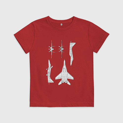 Детская футболка Микоян гуревич 29 / Красный – фото 1