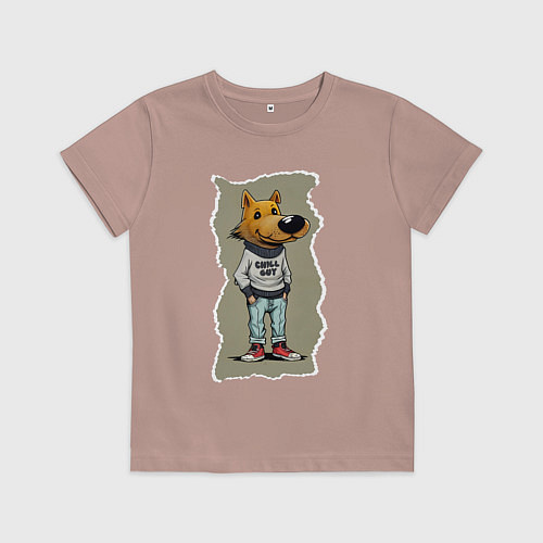 Детская футболка Чилловый пацык / Пыльно-розовый – фото 1