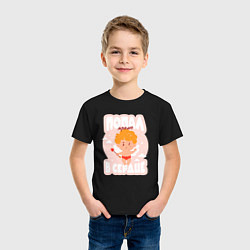 Футболка хлопковая детская Купидон попал прямо в сердце, цвет: черный — фото 2