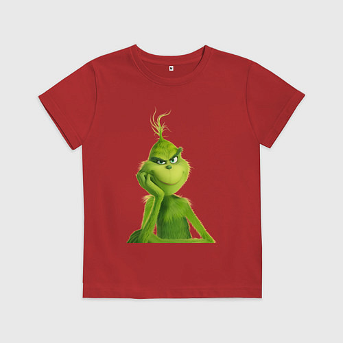 Детская футболка Гринч что-то замышляет / Красный – фото 1