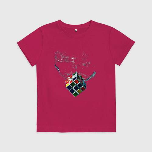 Детская футболка Рубик в воде / Маджента – фото 1