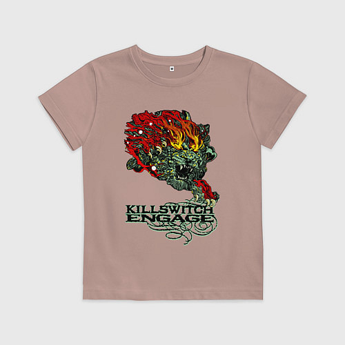 Детская футболка Грифон killswitch engage / Пыльно-розовый – фото 1