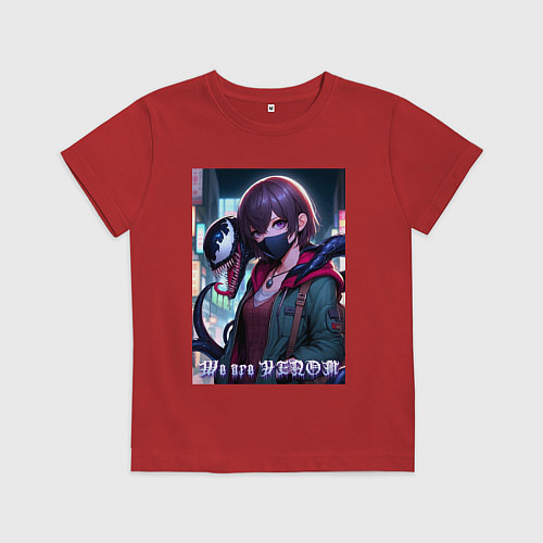 Детская футболка We are Venom - meme / Красный – фото 1