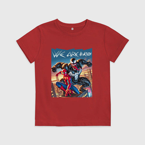 Детская футболка We are Venom - motto / Красный – фото 1