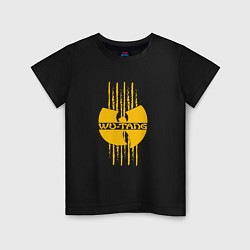 Футболка хлопковая детская Wu-Tang tiger style, цвет: черный