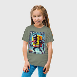 Футболка хлопковая детская Bob-Venom - cyberpunk, цвет: авокадо — фото 2