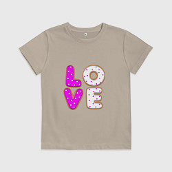Детская футболка Love - розовый пряник