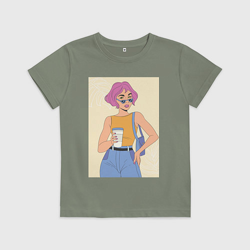 Детская футболка Капучино вайб / Авокадо – фото 1