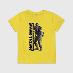 Футболка хлопковая детская Снейк Солид, цвет: желтый