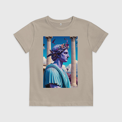 Детская футболка Античный герой и архитектура / Миндальный – фото 1