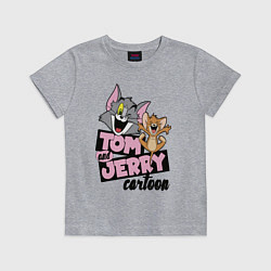 Футболка хлопковая детская Tom and Jerry, цвет: меланж