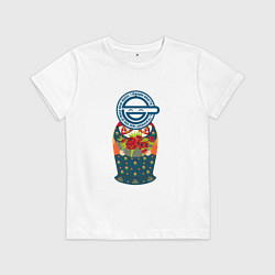 Детская футболка Матрёшка смеющийся человек