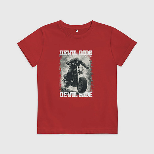 Детская футболка Devil ride / Красный – фото 1