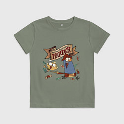 Футболка хлопковая детская Flapjack - candies, цвет: авокадо