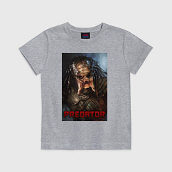 Футболка хлопковая детская Predator movie, цвет: меланж