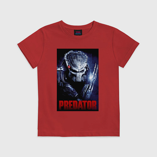 Детская футболка Predator in the helmet / Красный – фото 1