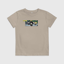 Футболка хлопковая детская Герои арт Южный парк, цвет: миндальный