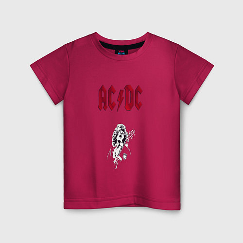 Детская футболка AcDc - roook фильтр amaro / Маджента – фото 1