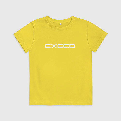 Детская футболка Exeed - белая надпись / Желтый – фото 1