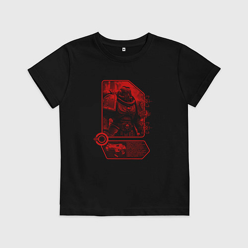 Детская футболка Космодесантник в красном цвете / Черный – фото 1