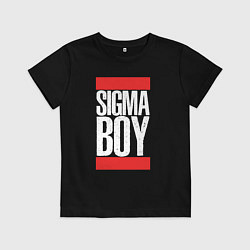 Футболка хлопковая детская Sigma boy, цвет: черный