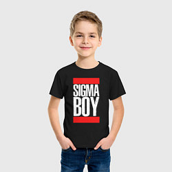 Футболка хлопковая детская Sigma boy, цвет: черный — фото 2