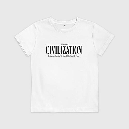 Детская футболка Civilization - game / Белый – фото 1