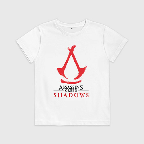 Детская футболка Assassins Creed Shadows - badge / Белый – фото 1