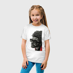 Футболка хлопковая детская Blinding lights the weeknd, цвет: белый — фото 2