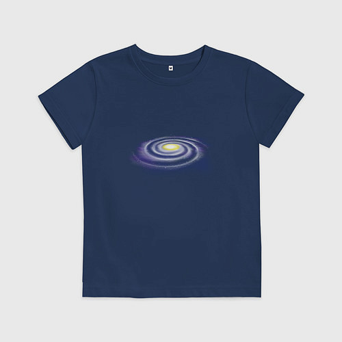 Детская футболка Галактика арт / Тёмно-синий – фото 1