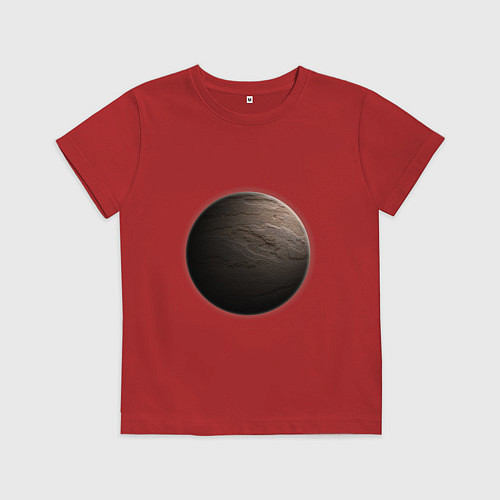 Детская футболка Планета арт, крупный рельеф / Красный – фото 1