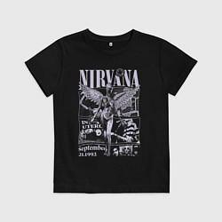 Футболка хлопковая детская Nirvana grunge, цвет: черный