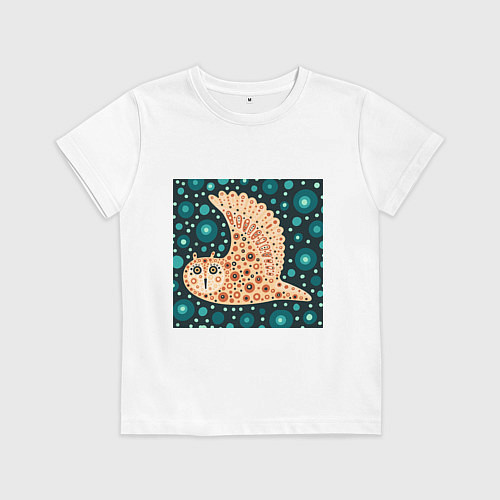 Детская футболка Летящая сова / Белый – фото 1
