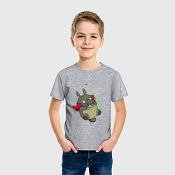 Футболка хлопковая детская Мой сосед Тоторо доктор, цвет: меланж — фото 2
