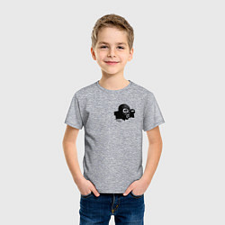 Футболка хлопковая детская Crazy girl, цвет: меланж — фото 2