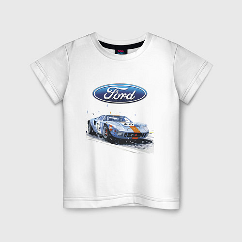 Детская футболка Ford motorsport - sketch / Белый – фото 1
