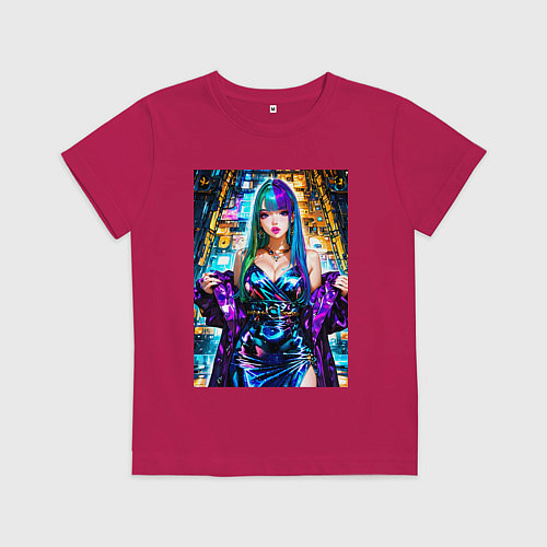 Детская футболка Девушка поп идол / Маджента – фото 1