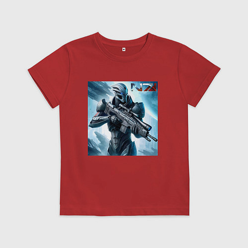 Детская футболка Mass Effect - N7 ai art / Красный – фото 1