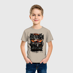 Футболка хлопковая детская Квадроцикл кастом, цвет: миндальный — фото 2