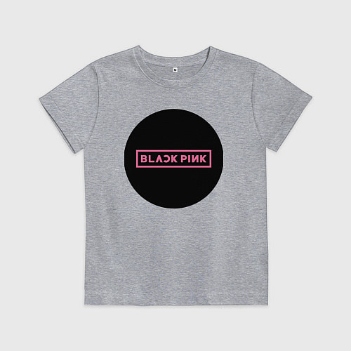 Детская футболка Blackpink logotype - group of South Korea / Меланж – фото 1