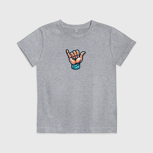 Детская футболка Жест руки Шака или Джамбо / Меланж – фото 1