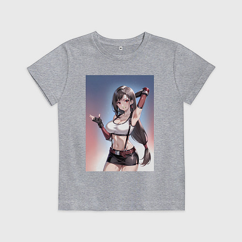 Детская футболка Тифа Локхарт из Final Fantasy VII / Меланж – фото 1