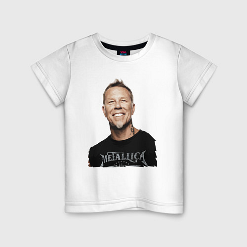 Детская футболка James Alan Hetfield - Metallica leader / Белый – фото 1