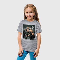 Футболка хлопковая детская Metallica cool dudes - thrash metal, цвет: меланж — фото 2