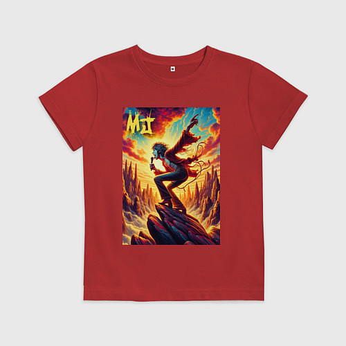 Детская футболка Mick Jagger -mountain fantasy / Красный – фото 1