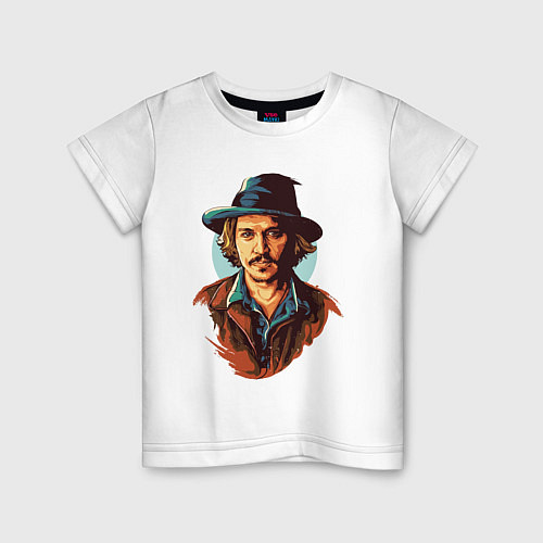 Детская футболка Джонни Депп / Белый – фото 1