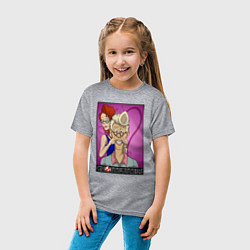 Футболка хлопковая детская Ghostbusters - Egon and Janine, цвет: меланж — фото 2