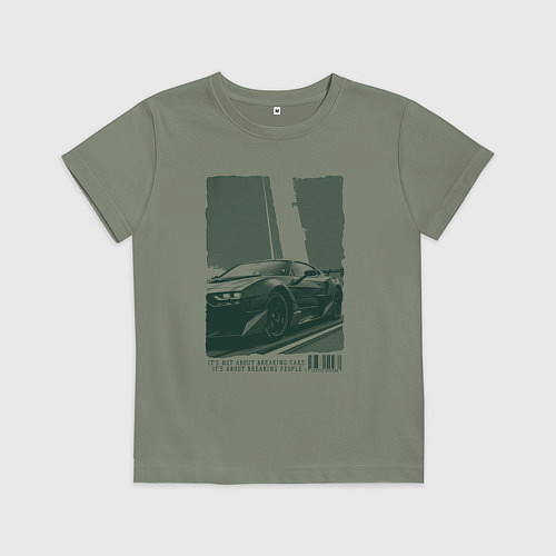 Детская футболка Постер спорткара / Авокадо – фото 1
